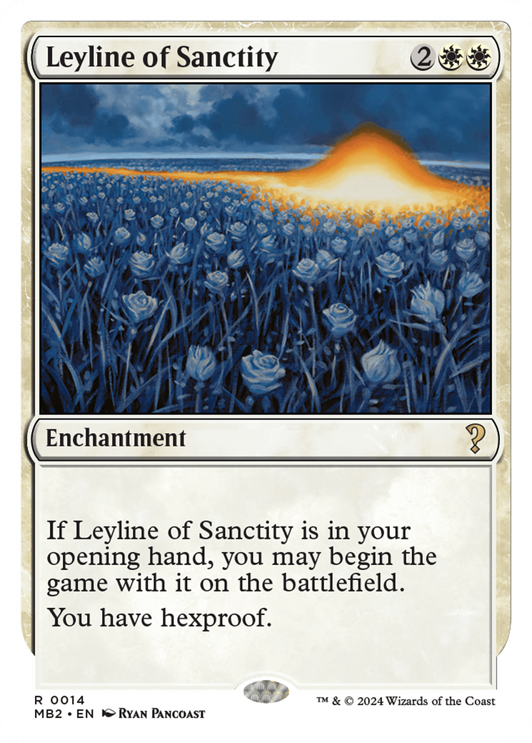 Leyline of Sanctity (White Border) [Mystery Booster 2] MTG Single Magic: The Gathering | Red Claw Gaming