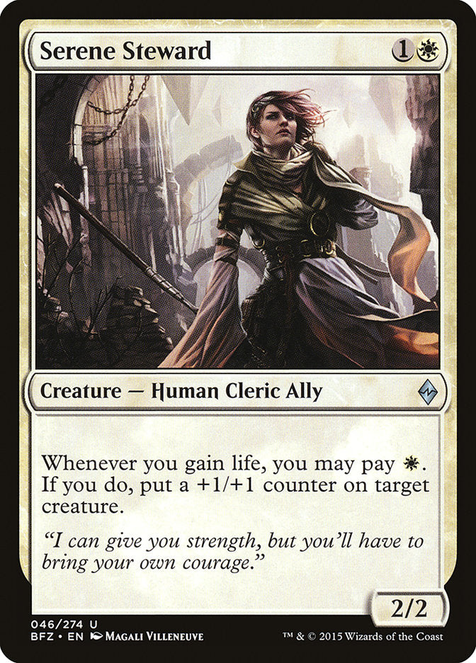 Serene Steward [Battle for Zendikar] MTG Single Magic: The Gathering | Red Claw Gaming