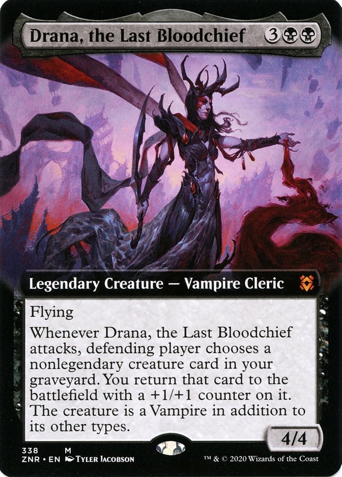 Drana, the Last Bloodchief (Extended Art) [Zendikar Rising] MTG Single Magic: The Gathering | Red Claw Gaming