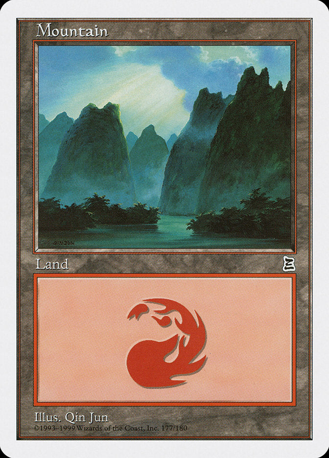 Mountain (177) [Portal Three Kingdoms] MTG Single Magic: The Gathering | Red Claw Gaming