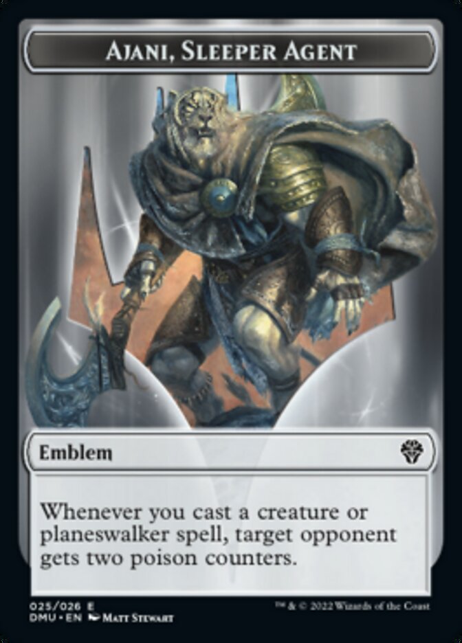 Soldier // Ajani, Sleeper Agent Emblem Double-Sided Token [Dominaria United Tokens] MTG Single Magic: The Gathering | Red Claw Gaming