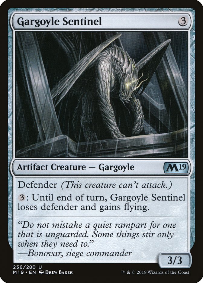 Gargoyle Sentinel [Core Set 2019] MTG Single Magic: The Gathering | Red Claw Gaming