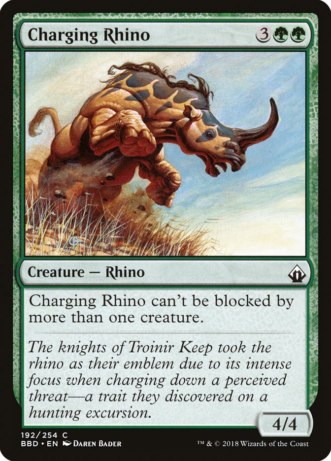 Charging Rhino [Battlebond] MTG Single Magic: The Gathering | Red Claw Gaming