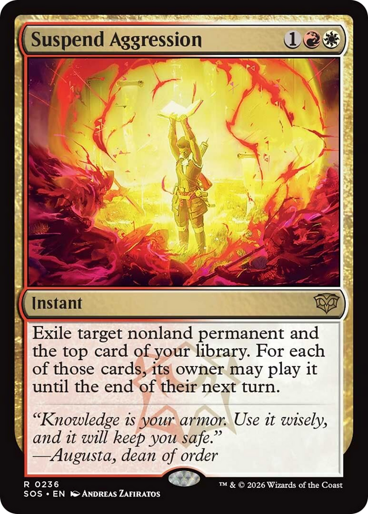 Suspend Aggression [Secrets of Strixhaven] MTG Single Magic: The Gathering | Red Claw Gaming