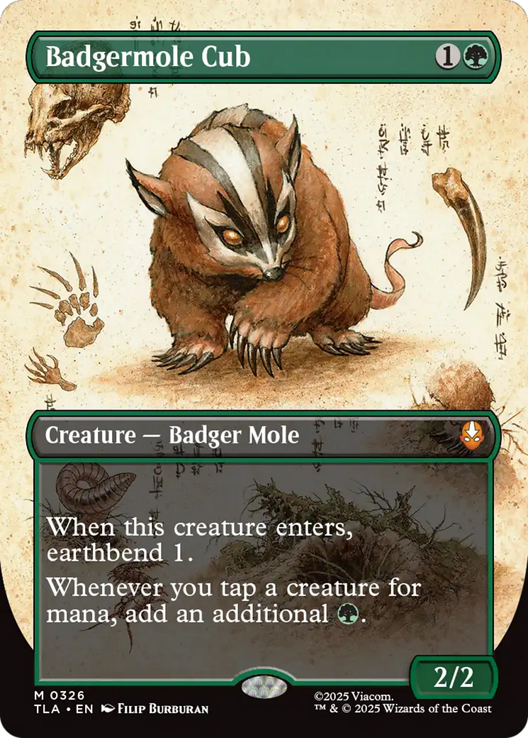 Badgermole Cub (Borderless) [Avatar: The Last Airbender] MTG Single Magic: The Gathering | Red Claw Gaming