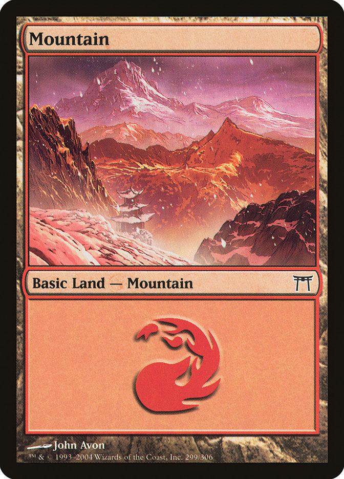 Mountain (299) [Champions of Kamigawa] MTG Single Magic: The Gathering | Red Claw Gaming