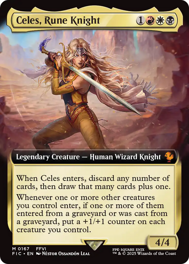Celes, Rune Knight (Extended Art) [FINAL FANTASY Commander] MTG Single Magic: The Gathering | Red Claw Gaming