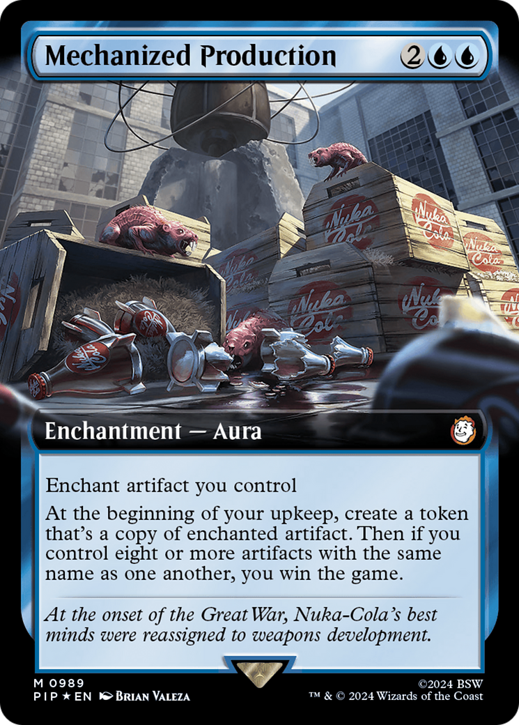 Mechanized Production (Extended Art) (Surge Foil) [Fallout] MTG Single Magic: The Gathering    | Red Claw Gaming