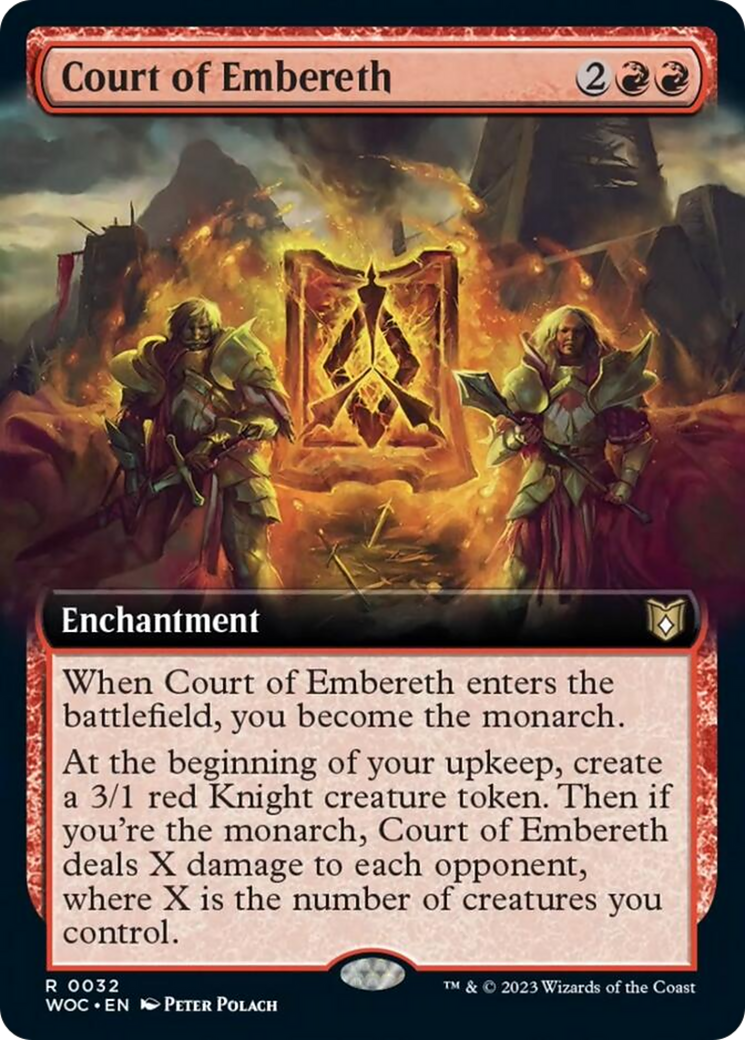 Court of Embereth (Extended Art) [Wilds of Eldraine Commander] MTG Single Magic: The Gathering | Red Claw Gaming