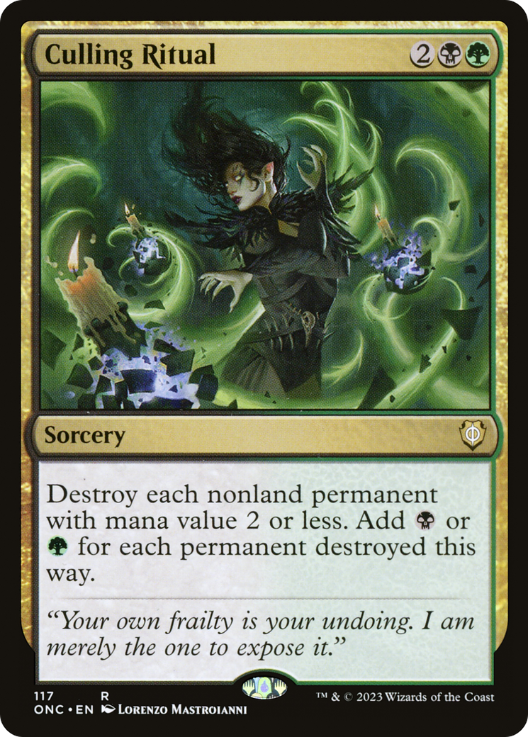Culling Ritual [Phyrexia: All Will Be One Commander] MTG Single Magic: The Gathering | Red Claw Gaming