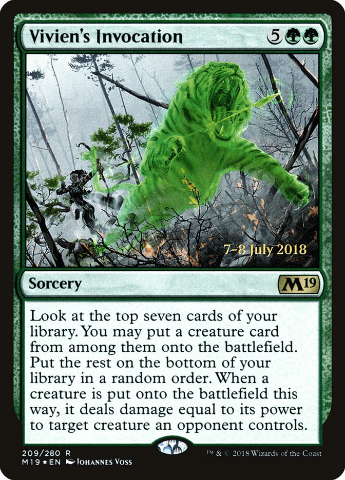 Vivien's Invocation [Core Set 2019 Prerelease Promos] MTG Single Magic: The Gathering | Red Claw Gaming