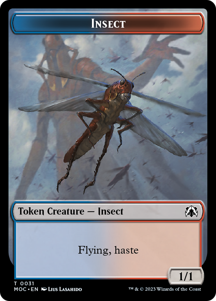Soldier // Insect Double-Sided Token [March of the Machine Commander Tokens] MTG Single Magic: The Gathering | Red Claw Gaming