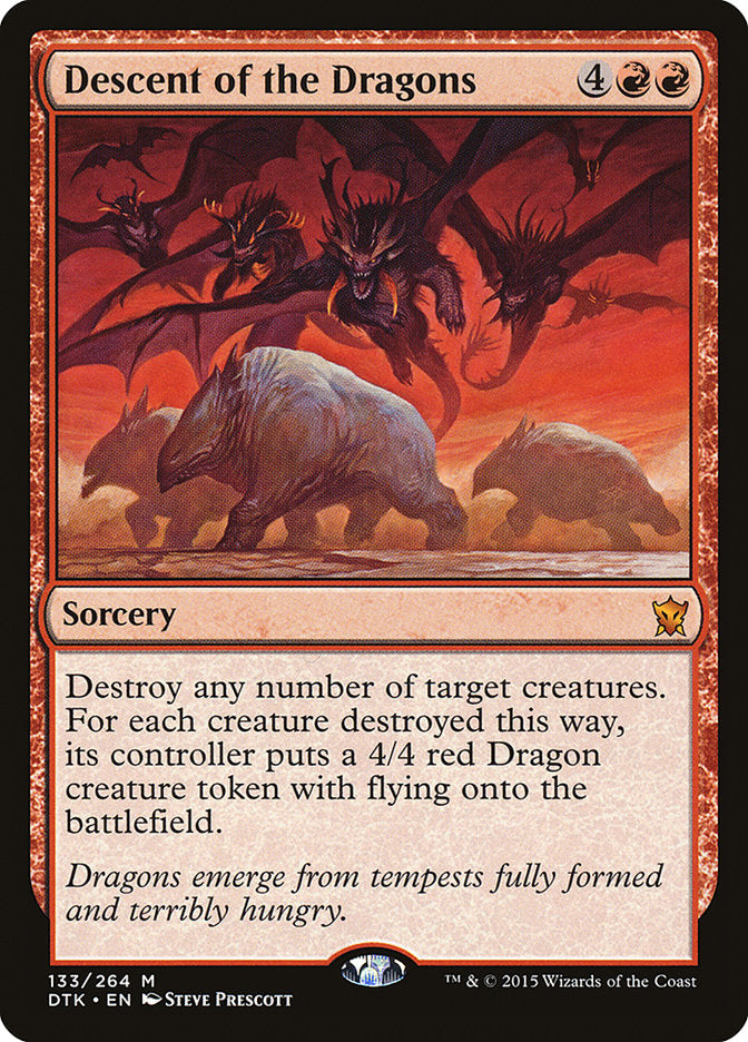 Descent of the Dragons [Dragons of Tarkir] MTG Single Magic: The Gathering | Red Claw Gaming