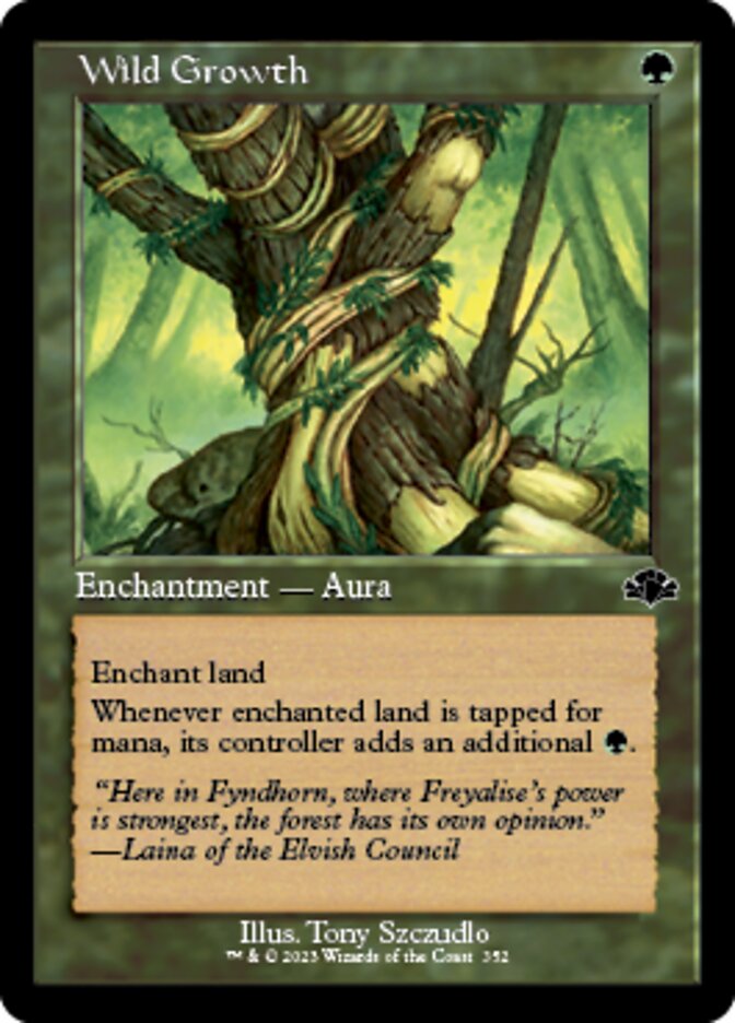 Wild Growth (Retro) [Dominaria Remastered] MTG Single Magic: The Gathering | Red Claw Gaming