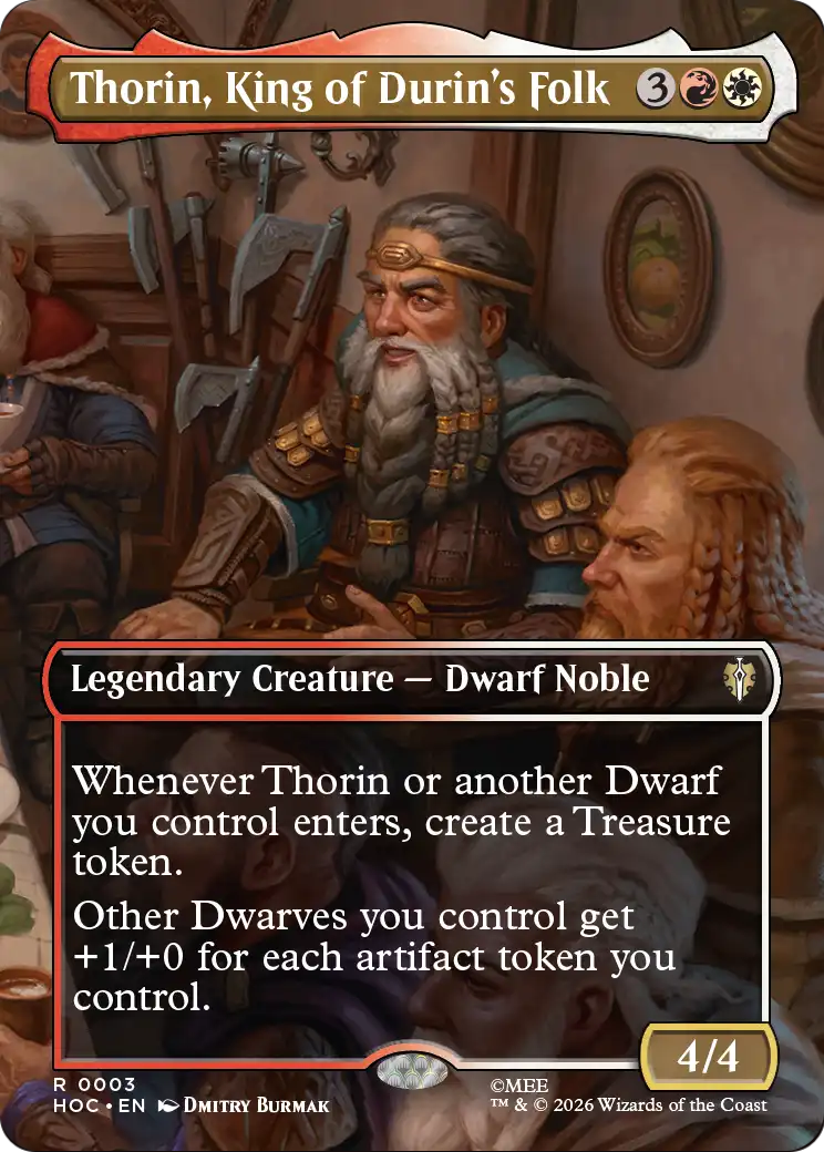 Thorin, King of Durin's Folk (Borderless) [The Hobbit: Eternal-Legal] MTG Single Magic: The Gathering | Red Claw Gaming