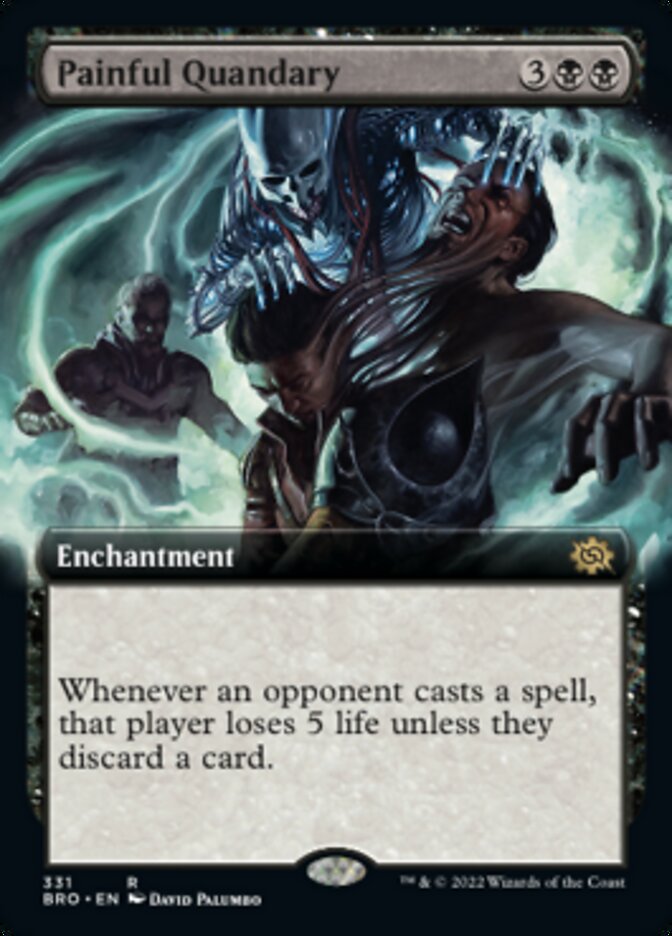 Painful Quandary (Extended Art) [The Brothers' War] MTG Single Magic: The Gathering | Red Claw Gaming