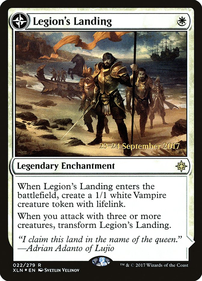 Legion's Landing // Adanto, the First Fort [Ixalan Prerelease Promos] MTG Single Magic: The Gathering | Red Claw Gaming