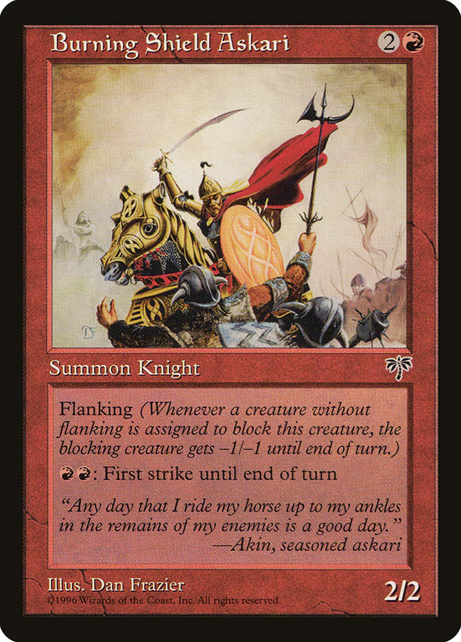 Burning Shield Askari [Mirage] MTG Single Magic: The Gathering | Red Claw Gaming