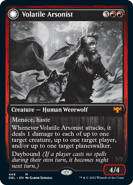 Volatile Arsonist // Dire-Strain Anarchist [Innistrad: Double Feature] MTG Single Magic: The Gathering | Red Claw Gaming