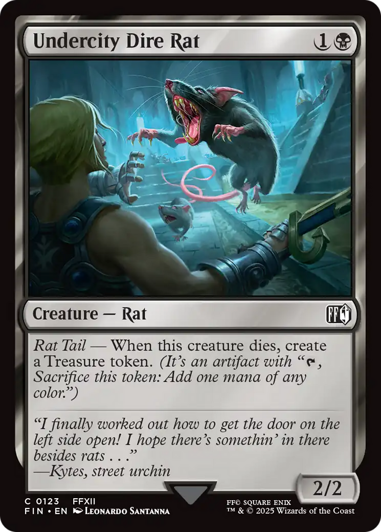 Undercity Dire Rat [FINAL FANTASY] MTG Single Magic: The Gathering | Red Claw Gaming