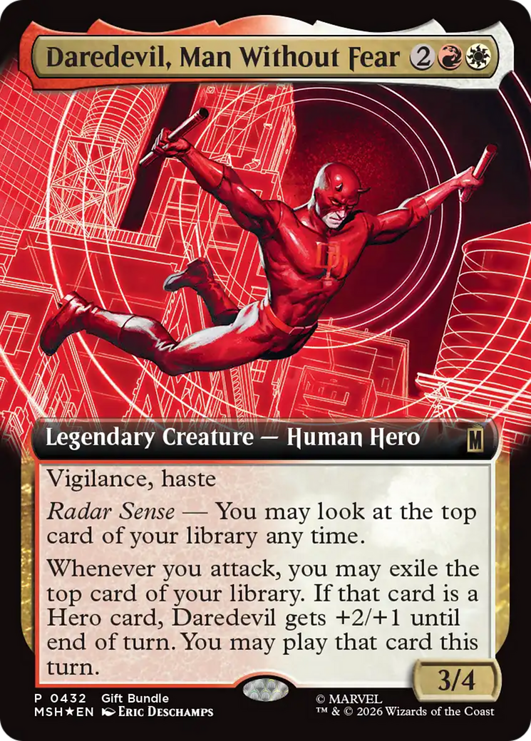 Daredevil, Man Without Fear (Extended Art) [Marvel Super Heroes Promos] | Red Claw Gaming