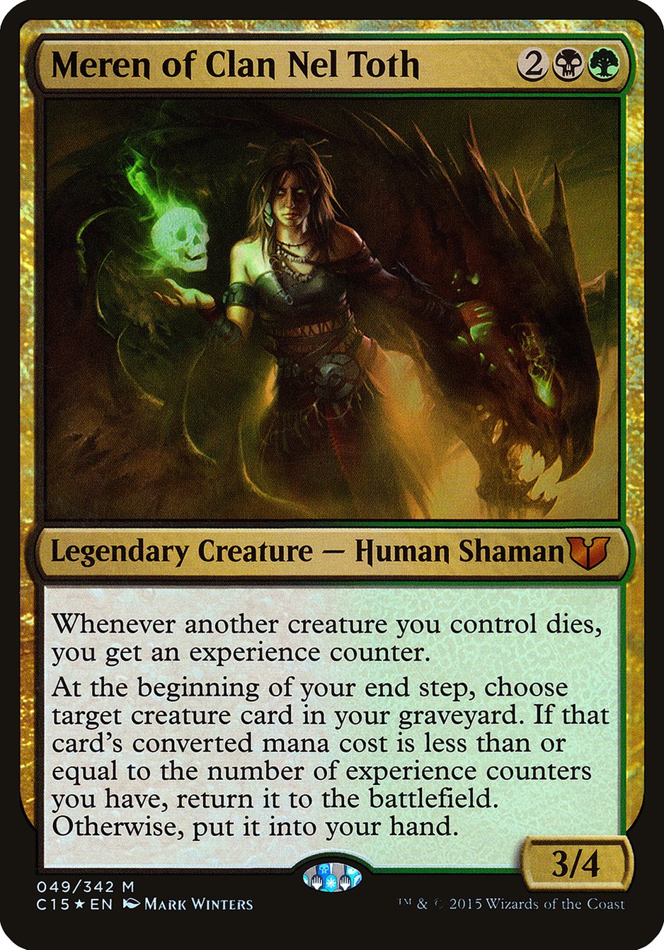 Meren of Clan Nel Toth (Oversized) [Commander 2015 Oversized] MTG Single Magic: The Gathering | Red Claw Gaming