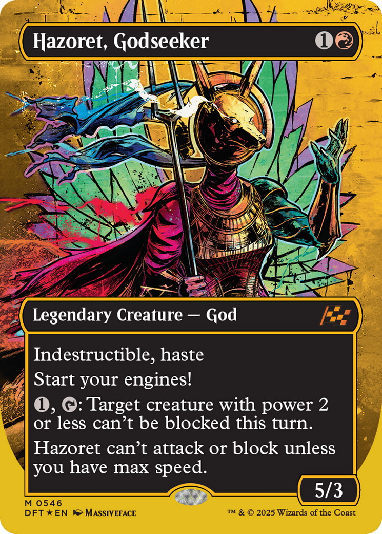 Hazoret, Godseeker (Borderless) (First-Place Foil) [Aetherdrift] MTG Single Magic: The Gathering | Red Claw Gaming