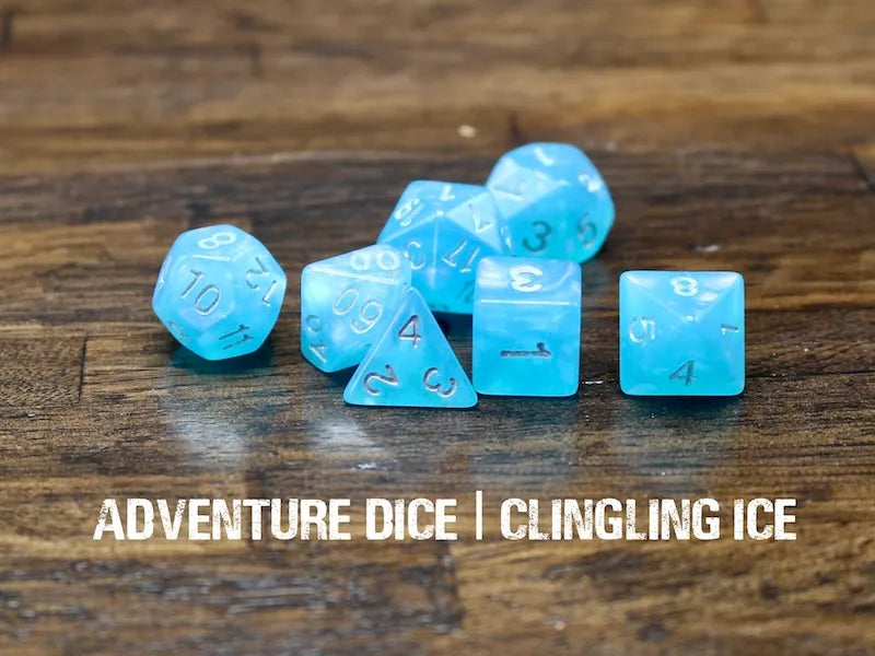 Adventure Dice Clinging Ice Dice Set Dice & Counters Adventure Dice | Red Claw Gaming