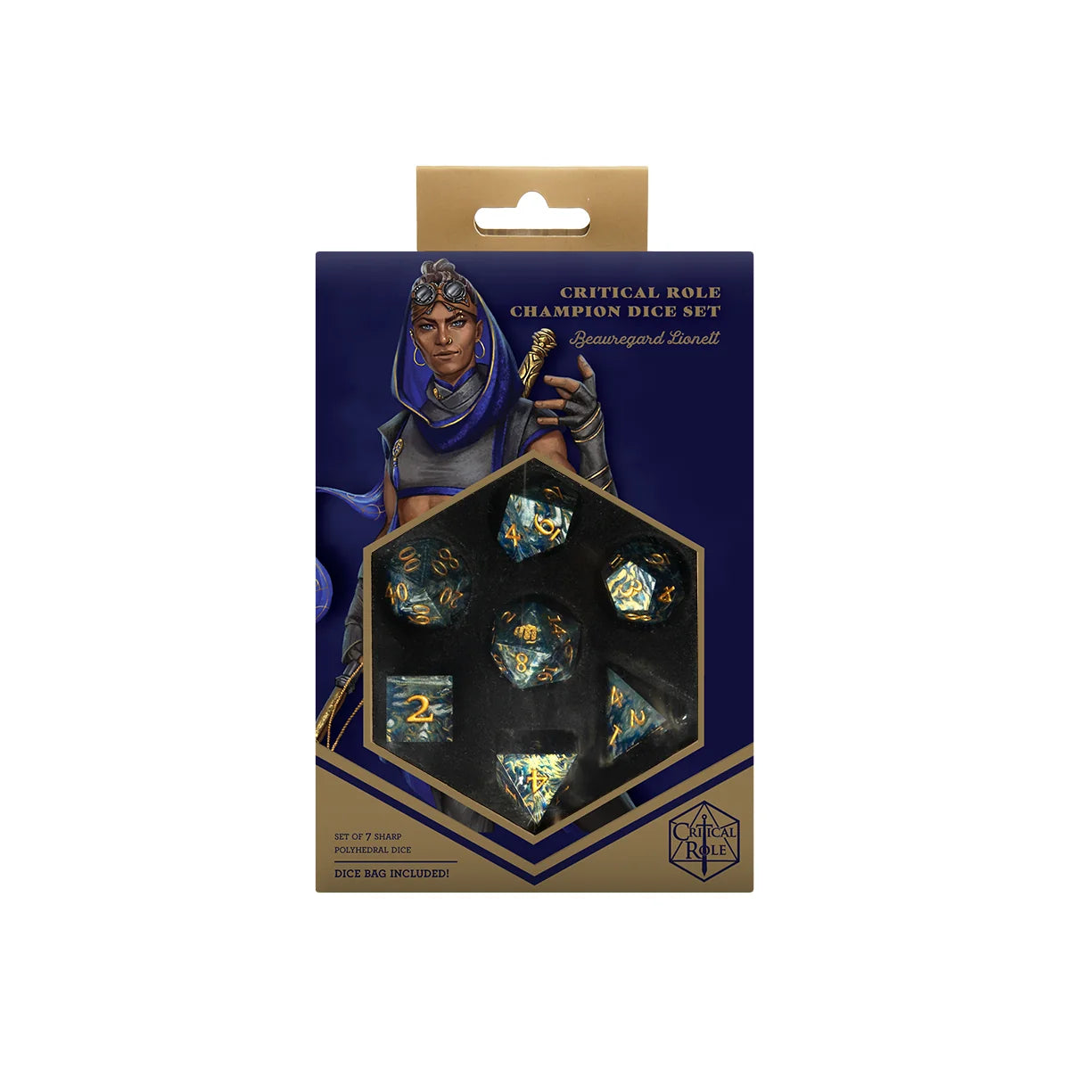 Critical Role Champion Dice Set: Beauregard Lionett | Red Claw Gaming