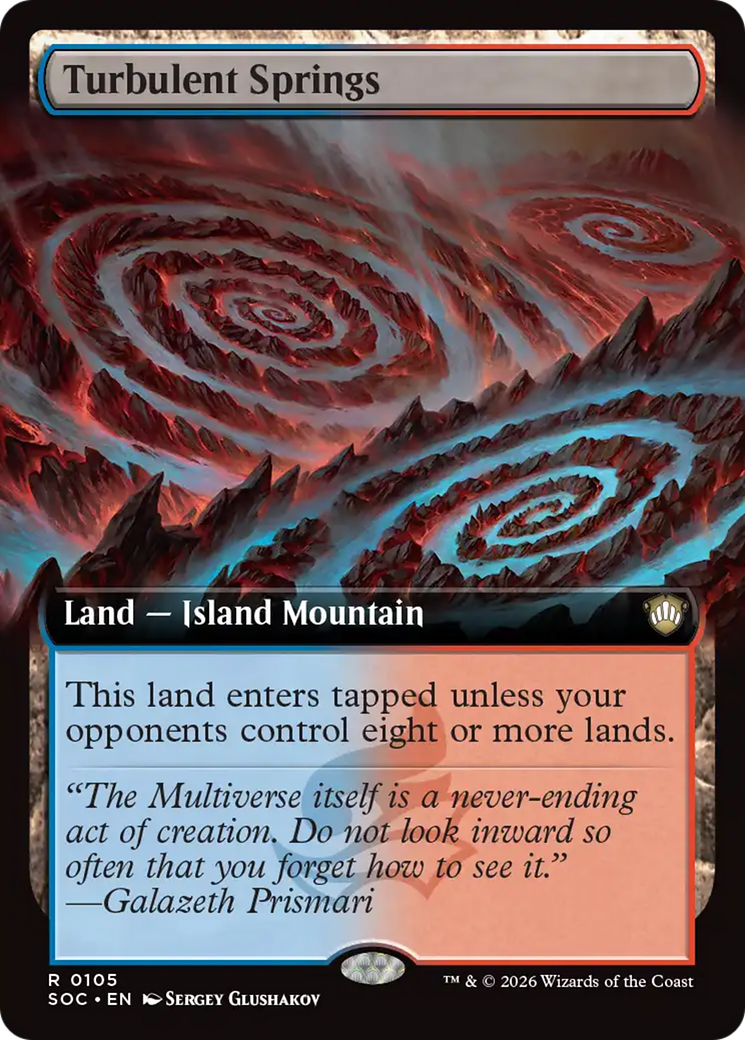 Turbulent Springs (Extended Art) [Secrets of Strixhaven Commander] MTG Single Magic: The Gathering | Red Claw Gaming