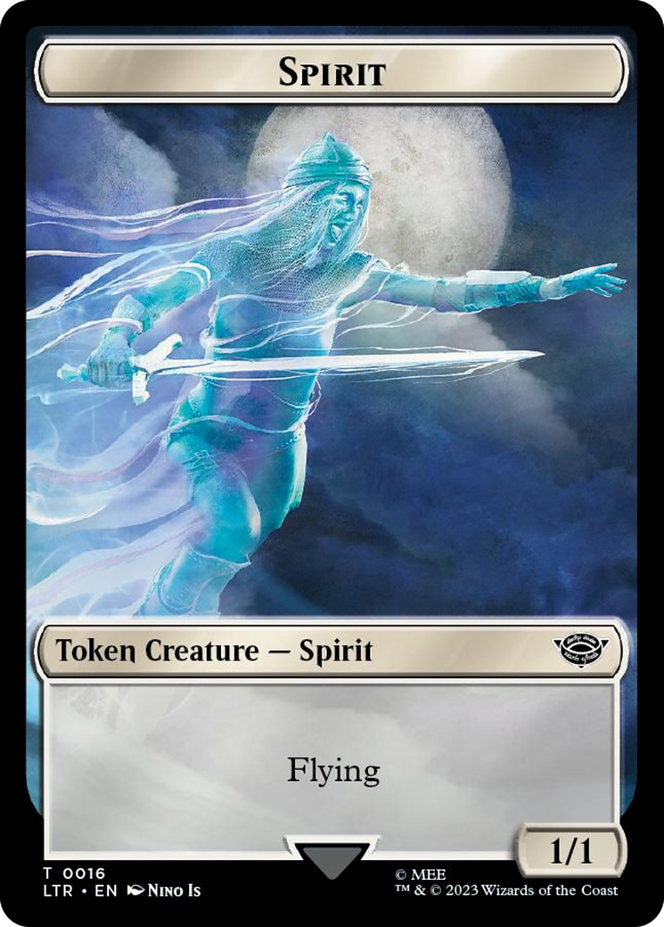 Spirit // Food (0023) Double-Sided Token (Surge Foil) [The Lord of the Rings: Tales of Middle-Earth Tokens] MTG Single Magic: The Gathering | Red Claw Gaming
