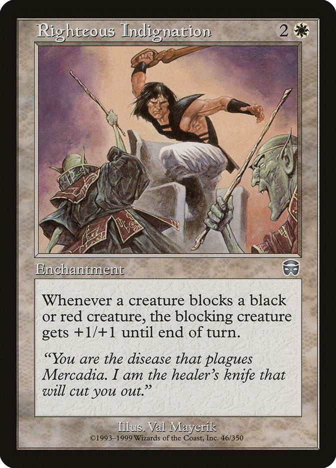 Righteous Indignation [Mercadian Masques] MTG Single Magic: The Gathering | Red Claw Gaming
