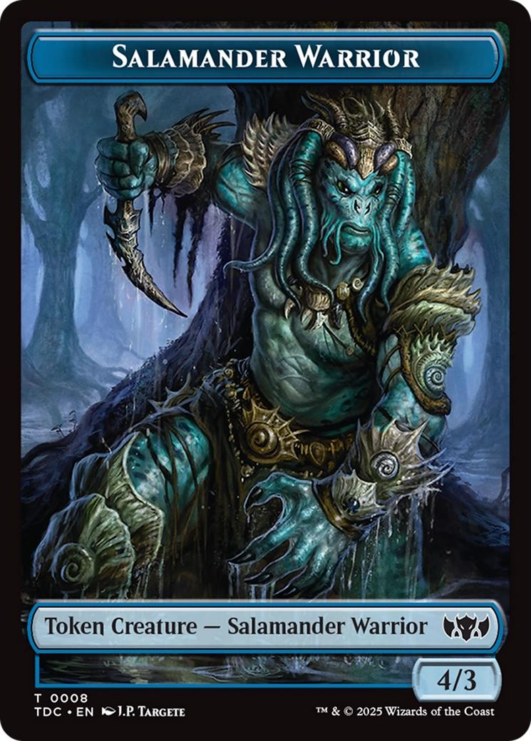 Salamander Warrior // Zombie Druid Double-Sided Token [Tarkir: Dragonstorm Commander Tokens] MTG Single Magic: The Gathering | Red Claw Gaming