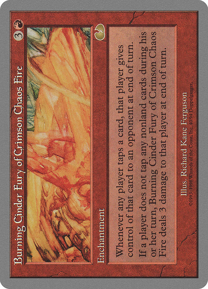 Burning Cinder Fury of Crimson Chaos Fire [Unglued] MTG Single Magic: The Gathering | Red Claw Gaming