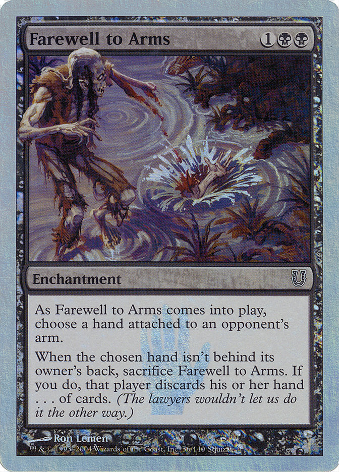 Farewell to Arms (Alternate Foil) [Unhinged] MTG Single Magic: The Gathering | Red Claw Gaming