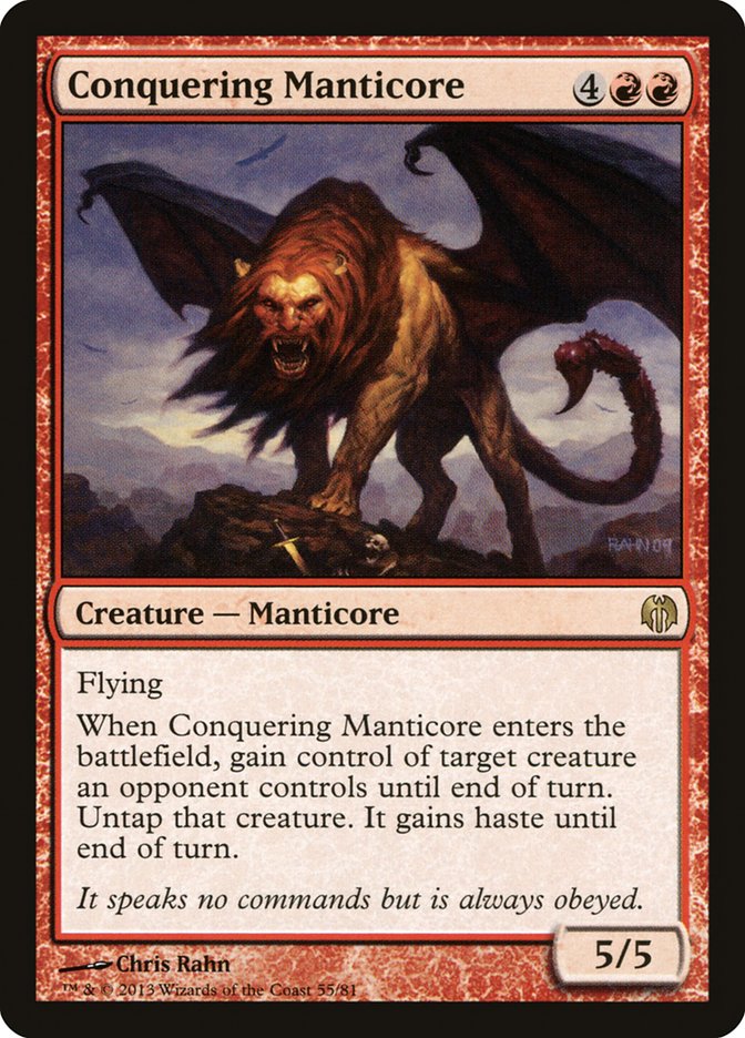 Conquering Manticore [Duel Decks: Heroes vs. Monsters] MTG Single Magic: The Gathering    | Red Claw Gaming