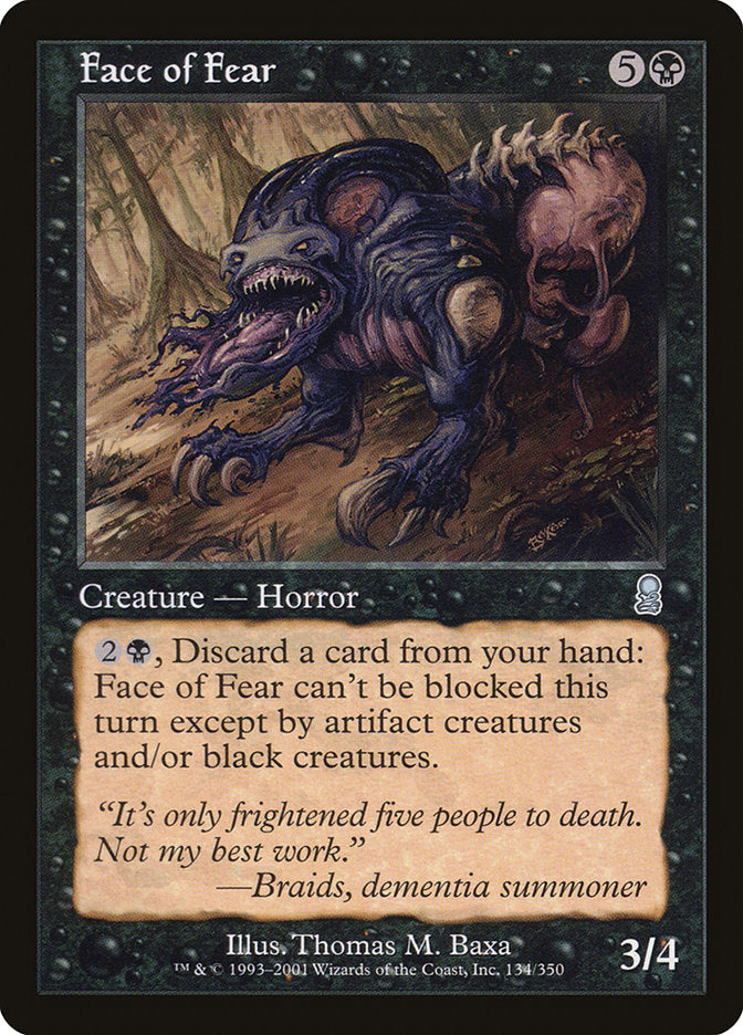 Face of Fear [Odyssey] MTG Single Magic: The Gathering | Red Claw Gaming
