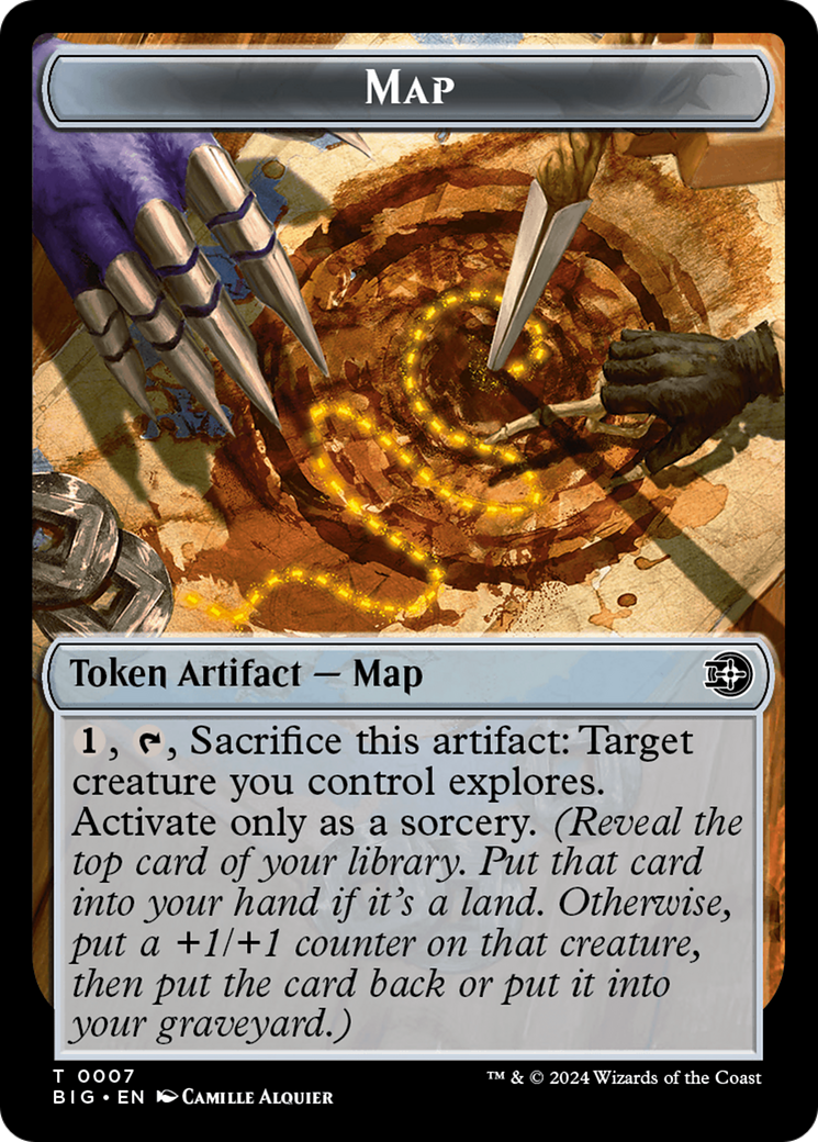Mercenary // Map Double-Sided Token [Outlaws of Thunder Junction Tokens] MTG Single Magic: The Gathering | Red Claw Gaming