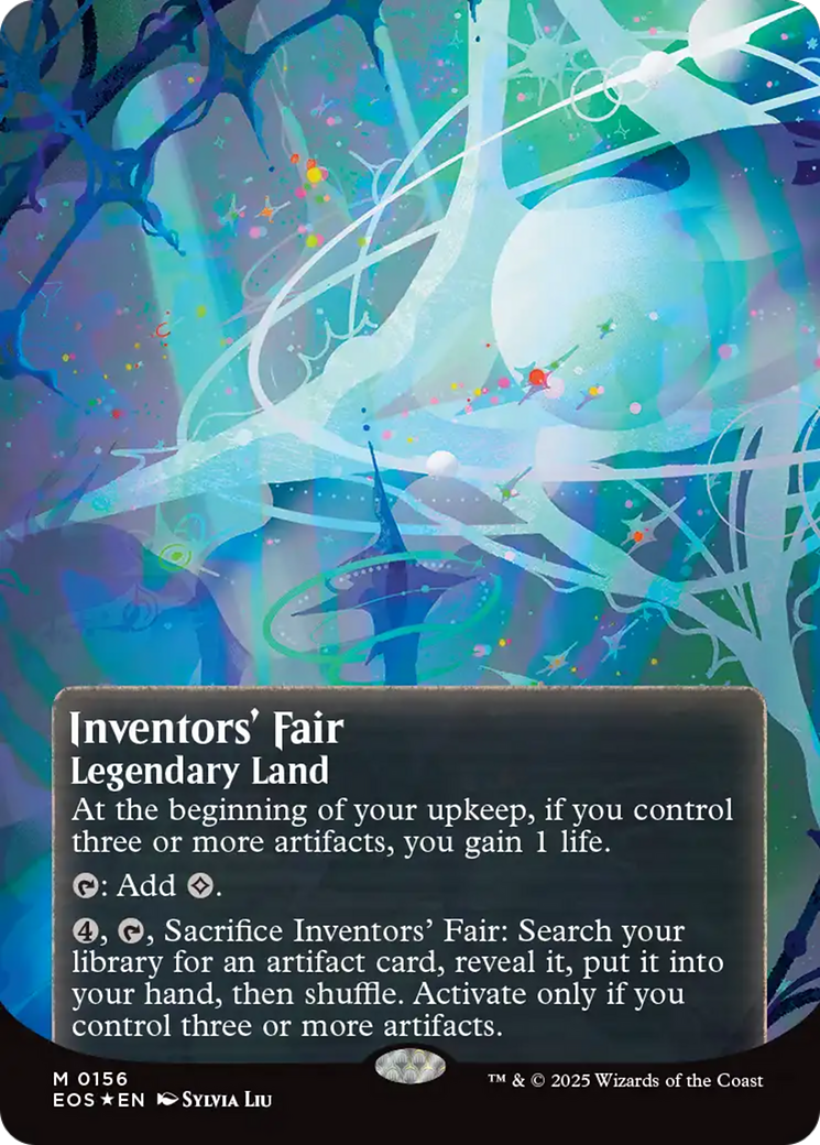 Inventors' Fair (0156) (Borderless) (Galaxy Foil) [Edge of Eternities: Stellar Sights] MTG Single Magic: The Gathering | Red Claw Gaming
