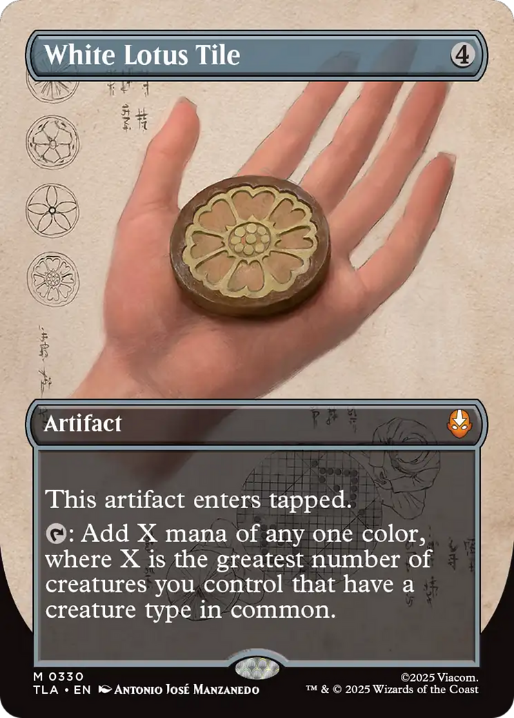 White Lotus Tile (Borderless) [Avatar: The Last Airbender] MTG Single Magic: The Gathering | Red Claw Gaming
