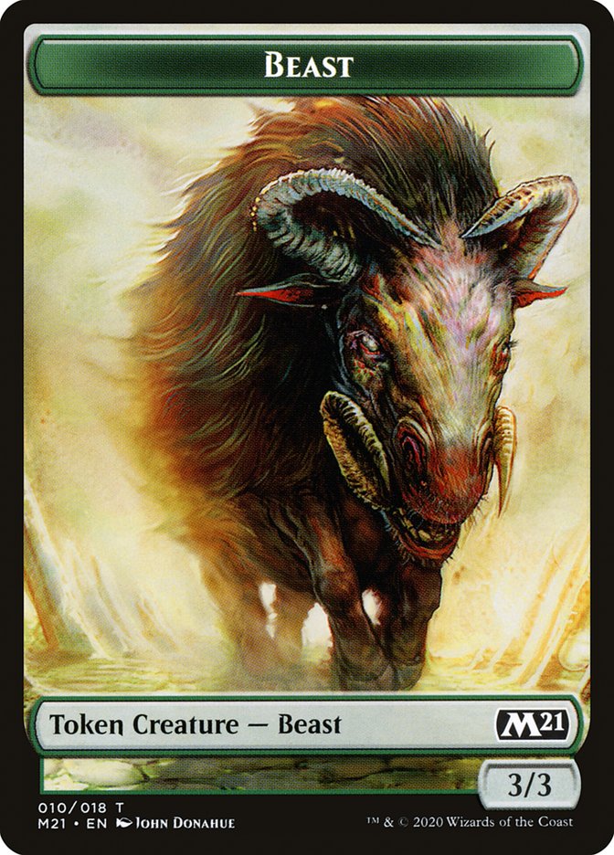 Beast Token [Core Set 2021 Tokens] MTG Single Magic: The Gathering | Red Claw Gaming