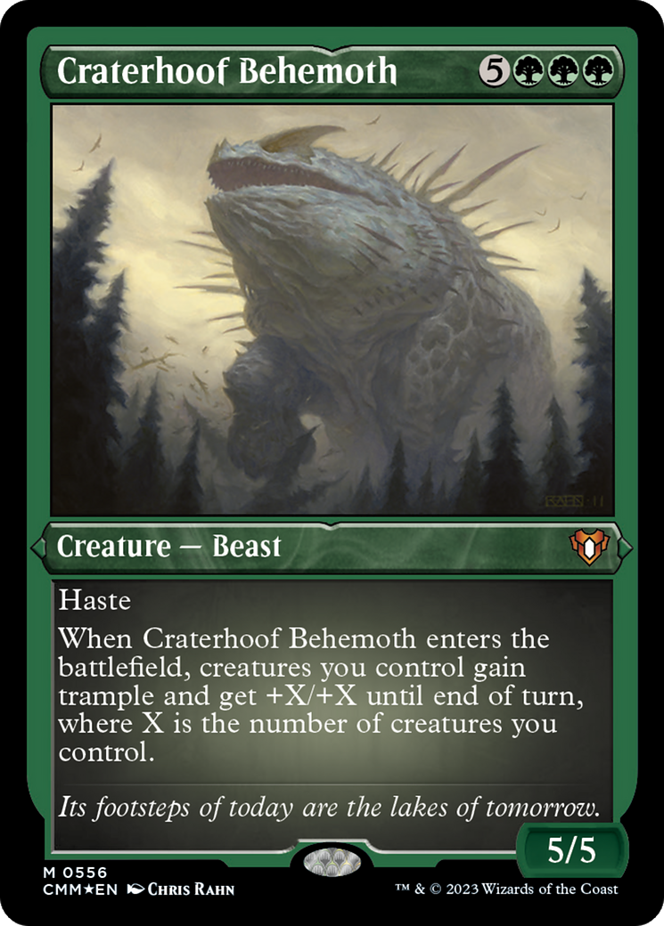 Craterhoof Behemoth (Foil Etched) [Commander Masters] MTG Single Magic: The Gathering | Red Claw Gaming