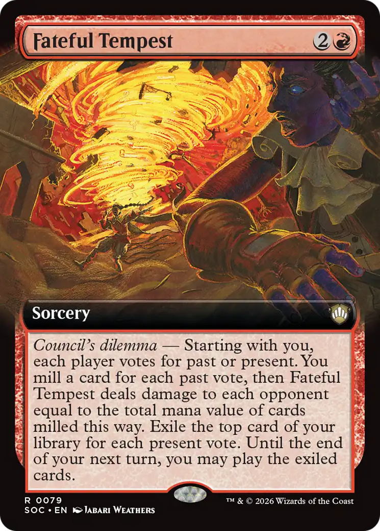 Fateful Tempest (Extended Art) [Secrets of Strixhaven Commander] MTG Single Magic: The Gathering | Red Claw Gaming