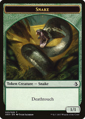 Trueheart Duelist // Snake Double-Sided Token [Amonkhet Tokens] MTG Single Magic: The Gathering | Red Claw Gaming