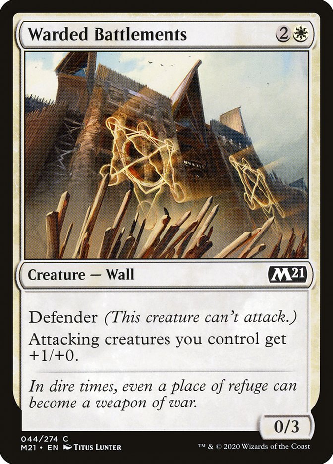 Warded Battlements [Core Set 2021] MTG Single Magic: The Gathering | Red Claw Gaming