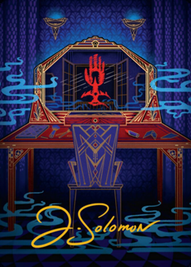Obscura Charm Art Card (Gold-Stamped Signature) [Streets of New Capenna Art Series] MTG Single Magic: The Gathering | Red Claw Gaming