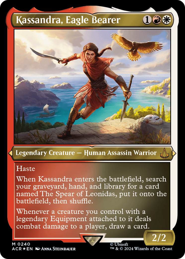 Kassandra, Eagle Bearer (Foil Etched) [Assassin's Creed] MTG Single Magic: The Gathering | Red Claw Gaming