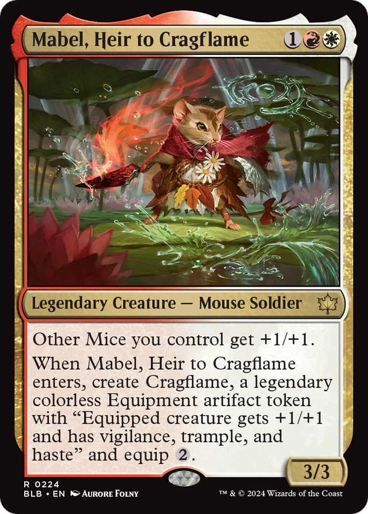 Mabel, Heir to Cragflame [Bloomburrow] MTG Single Magic: The Gathering | Red Claw Gaming