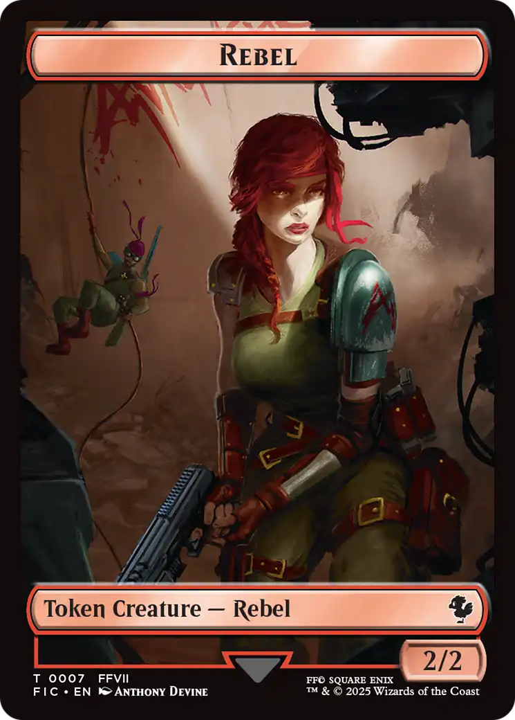 Soldier // Rebel Double-Sided Token (Surge Foil) [FINAL FANTASY Commander Tokens] MTG Single Magic: The Gathering | Red Claw Gaming
