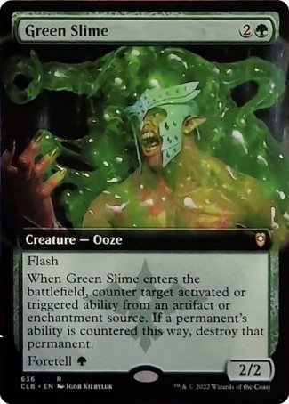 Green Slime (Extended Art) [Commander Legends: Battle for Baldur's Gate] MTG Single Magic: The Gathering | Red Claw Gaming
